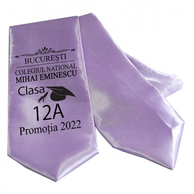 Esarfe Absolvire Lila Personalizata - Clasa 8 Esarfe Absolvire Lila Personalizata - Clasa 8