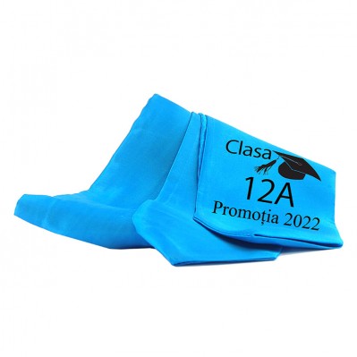 Esarfe Absolvire Turcoaz spre Albastru Personalizata - Clasa 8 Esarfe Absolvire Turcoaz spre Albastru Personalizata - Clasa 8