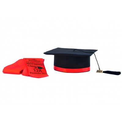Toca + Esarfa Personalizată - Clasa 8 Toca + Esarfa Personalizată - Clasa 8
