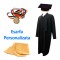 Pachet Absolvire - Toca + Esarfa Personalizata + Medalie Absolvent + costumatie